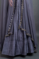 Grey Embellished Lehenga Set_DSC4377