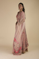 Red Raw Silk Lehenga_SUB8390