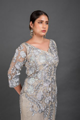 Silver Embroidered Fish Cut Gown_DSC5417-Edit
