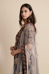 Deep Maroon Velvet Lehenga_DSC6399