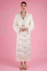 Off White Jacket with Skirt