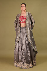 Tissue Lehenga set with Jacket