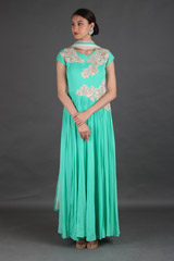 Mint Green Embroidered Anarkali Set355_video
