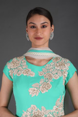 Mint Green Embroidered Anarkali SetIMG_1191