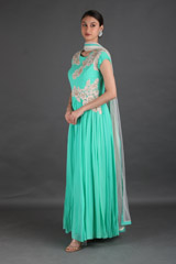 Mint Green Embroidered Anarkali SetIMG_1194