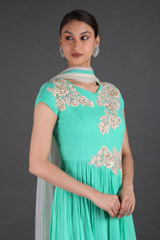 Mint Green Embroidered Anarkali SetIMG_1195