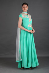 Mint Green Embroidered Anarkali SetIMG_1196