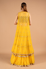 Yellow Lehenga With Kundan BlouseDSC01932