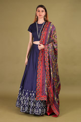 Blue Embellished Lehenga