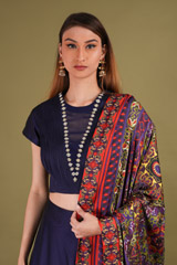 Blue Embellished LehengaDSC00721