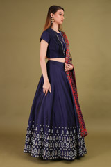 Blue Embellished LehengaDSC00723