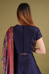 Blue Embellished LehengaDSC00728