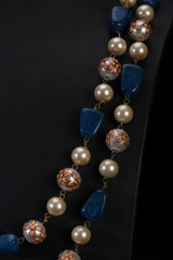 Blue And White Layered NecklaceIMG_0328