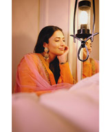 Orange  and Pink Georgette Anarkali Set3