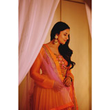 Orange  and Pink Georgette Anarkali Set6