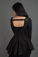Black Full Sleeve Peplum TopIMG_1875