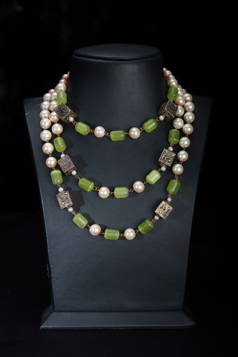 Green Multi Layer Necklace