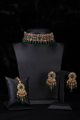 Green Kundan Set