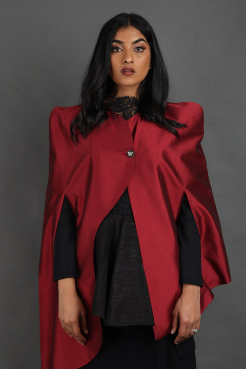 Maroon Diva Cape