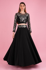 Black and Silver Top Bottom Set