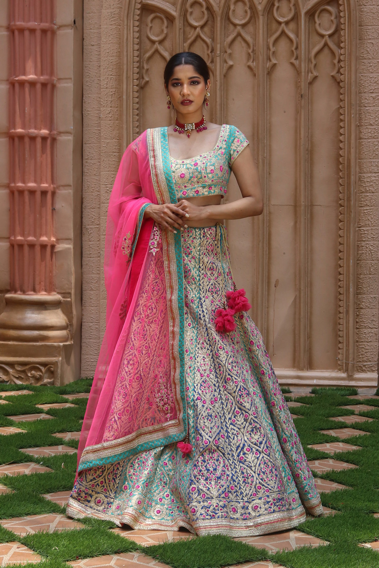 2. MULTICOLOR GOTA PATTI LEHENGA