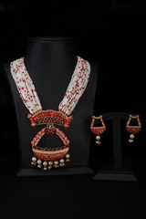 White And Red Kundan Set3592_video