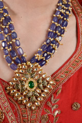 Kundan Pendant Necklace Set_DTR3458