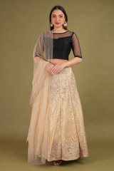 Black and Gold lehenga