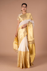 Cotton Saree With broad Gold BorderDSC09813