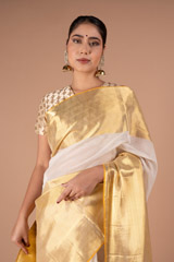 Cotton Saree With broad Gold BorderDSC09814