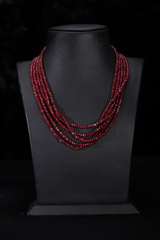 Maroon Multi String Necklace