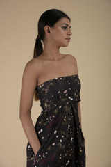 Green Off Shoulder Maxi Dress_DTR8849