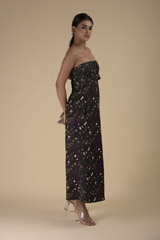 Green Off Shoulder Maxi Dress_DTR8853