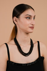 Blue Multi String Necklace_DTR3180