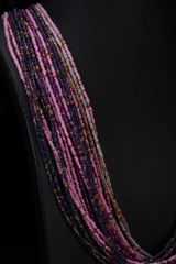 Pink And Purple Beaded Necklace SetIMG_9957