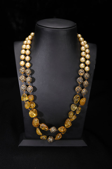 Yellow Multi Layer Necklace