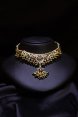 Jadau Set With Red & Green Beads_MG_8785