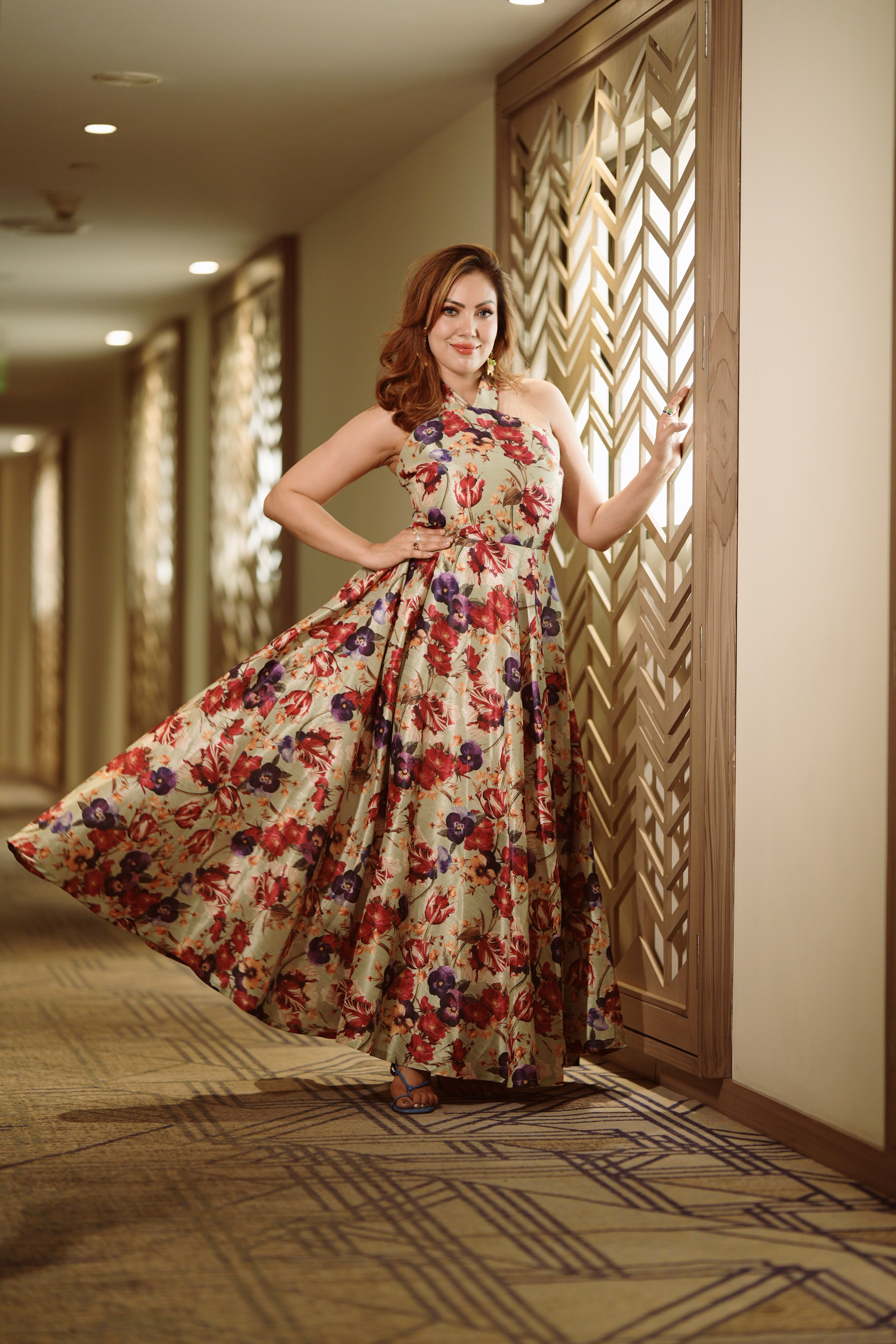 Mint Floral Maxi Dress