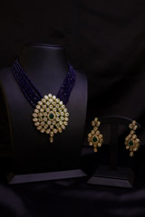 Blue Kundan Neklace Set