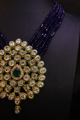 Blue Kundan Neklace Set