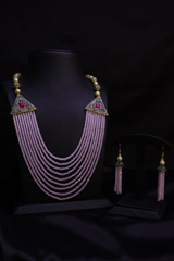 Pink Multi-Layer Neckpiece Set