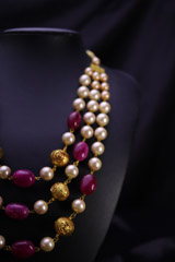 Maroon Multi Layered NecklaceIMG_9661