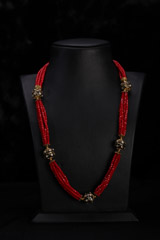 Maroon Beaded Necklace SetIMG_0010