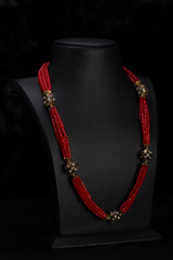 Maroon Beaded Necklace SetIMG_0011