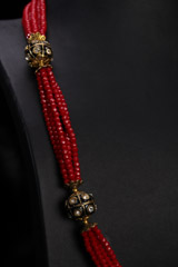 Maroon Beaded Necklace SetIMG_0012