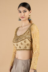 Golden Lace Sleeve BlouseDSC08573