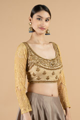 Golden Lace Sleeve BlouseDSC08574