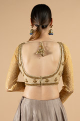 Golden Lace Sleeve BlouseDSC08576