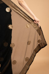 Black  Golden Net SareeDSC03824