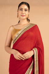 Red Georgette SareesDSC08992